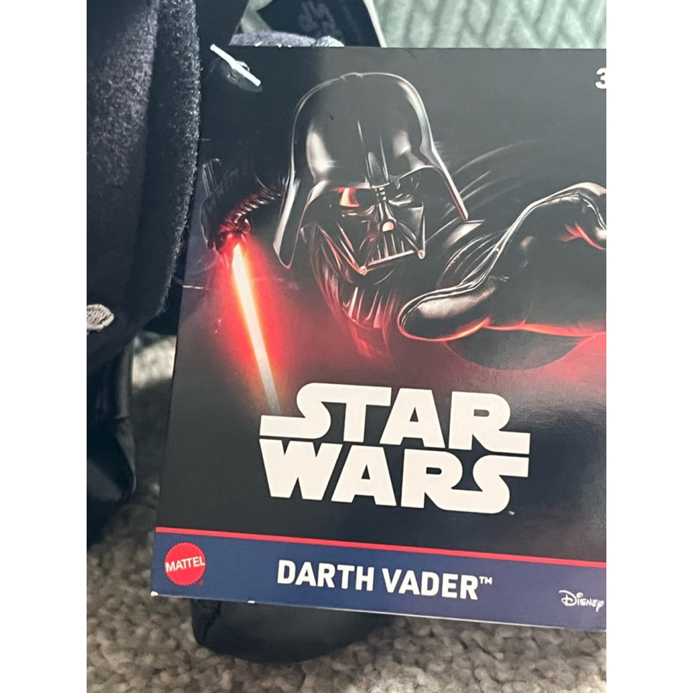 Mattel Star Wars Darth Vader Plush Toy Black One Size - Picture 2 of 6